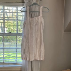 Altars state tan stripe dress